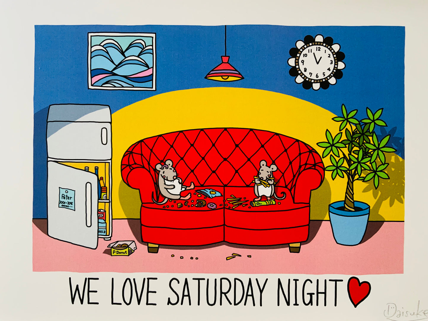 フレーム付きアート「WE LOVE SATURDAY NIGHT」A3カラー