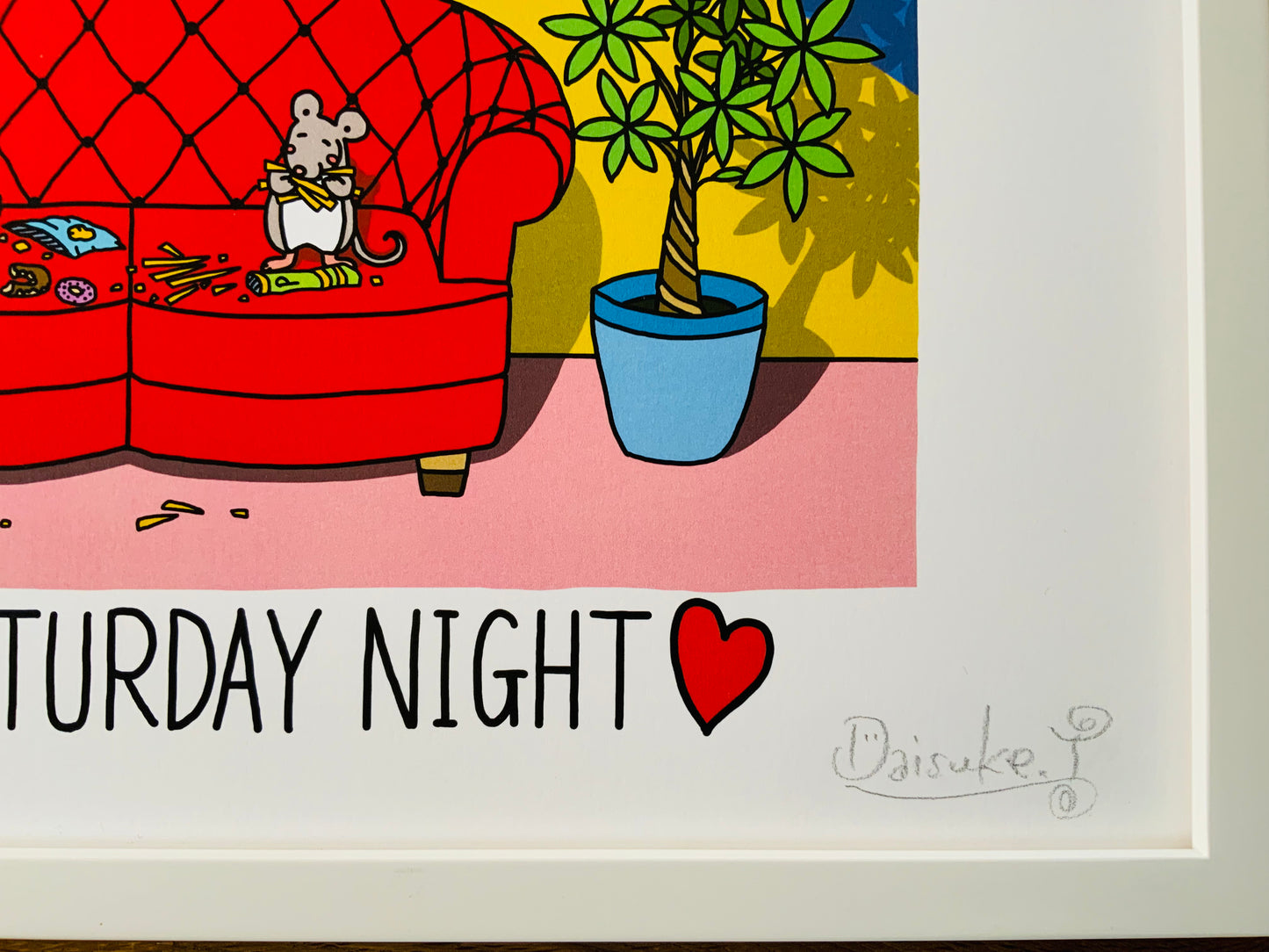 フレーム付きアート「WE LOVE SATURDAY NIGHT」A3カラー