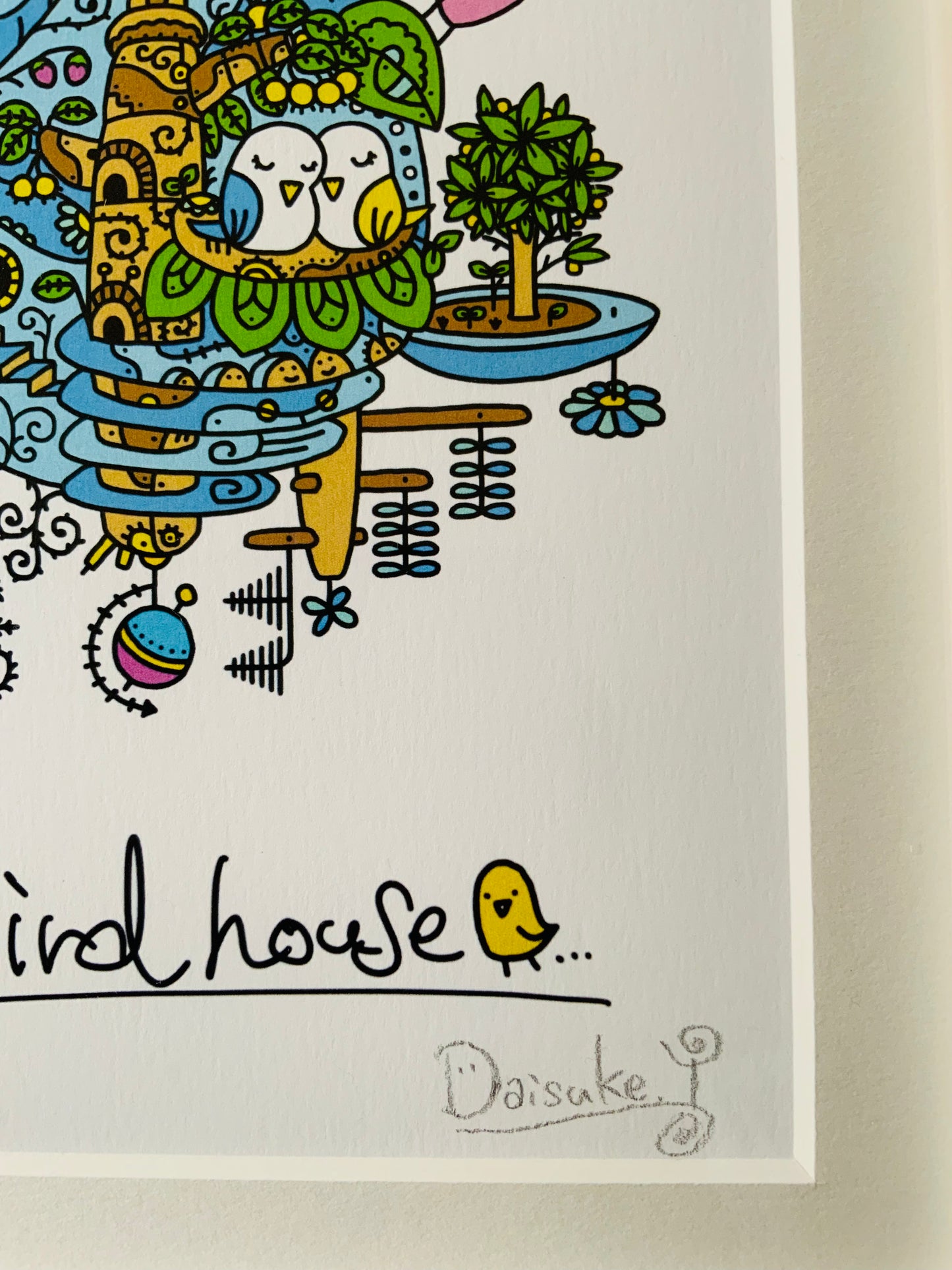 フレーム付きアート「A BIRD HOUSE」A4カラー