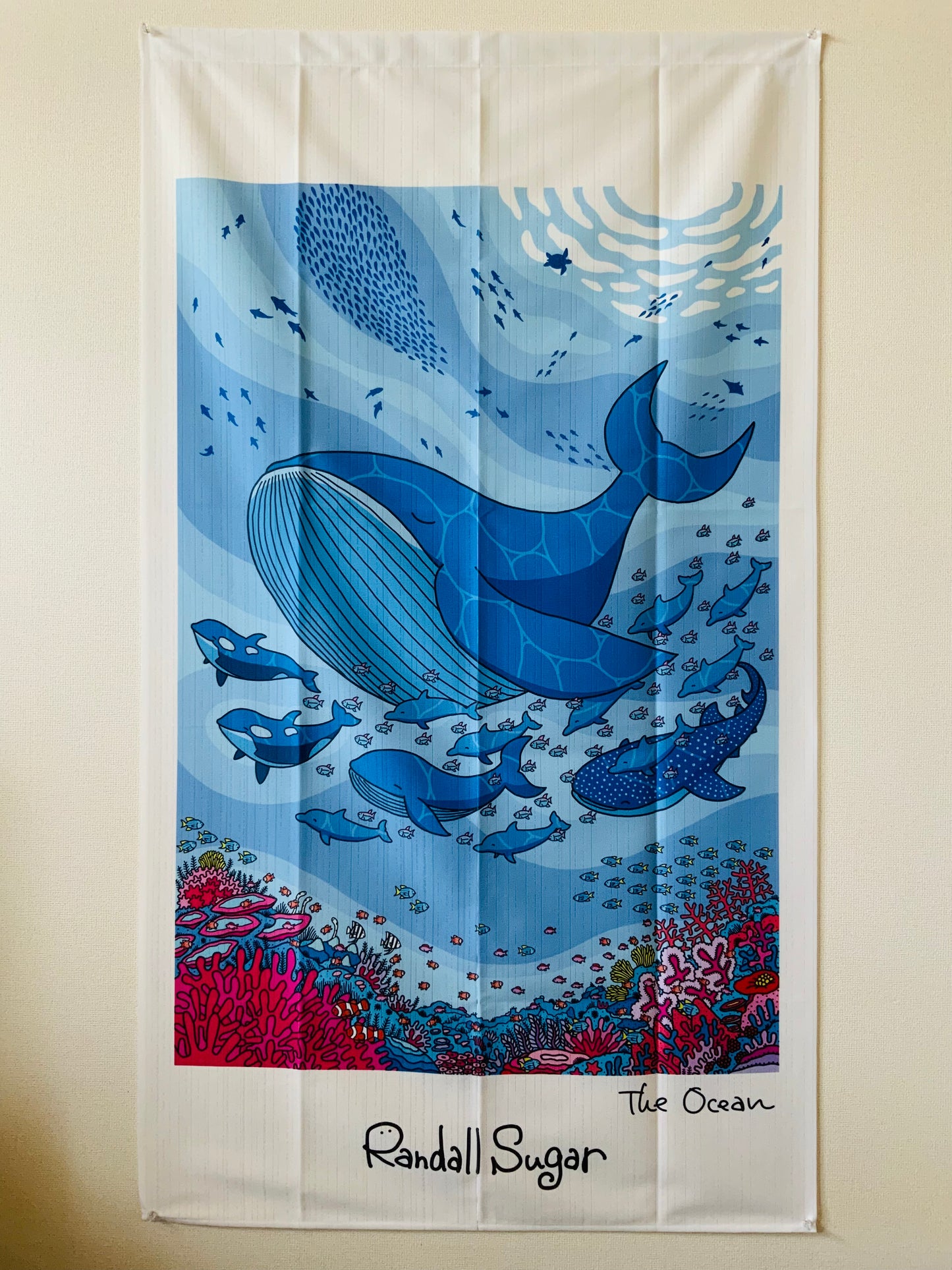 アート暖簾(のれん)The Ocean