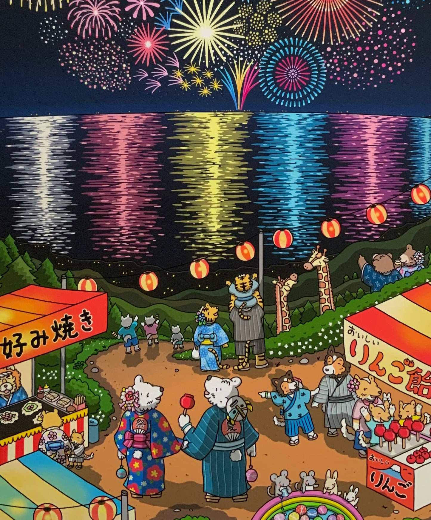 フレーム付きアート「HANABI MATSURI 」A3カラー