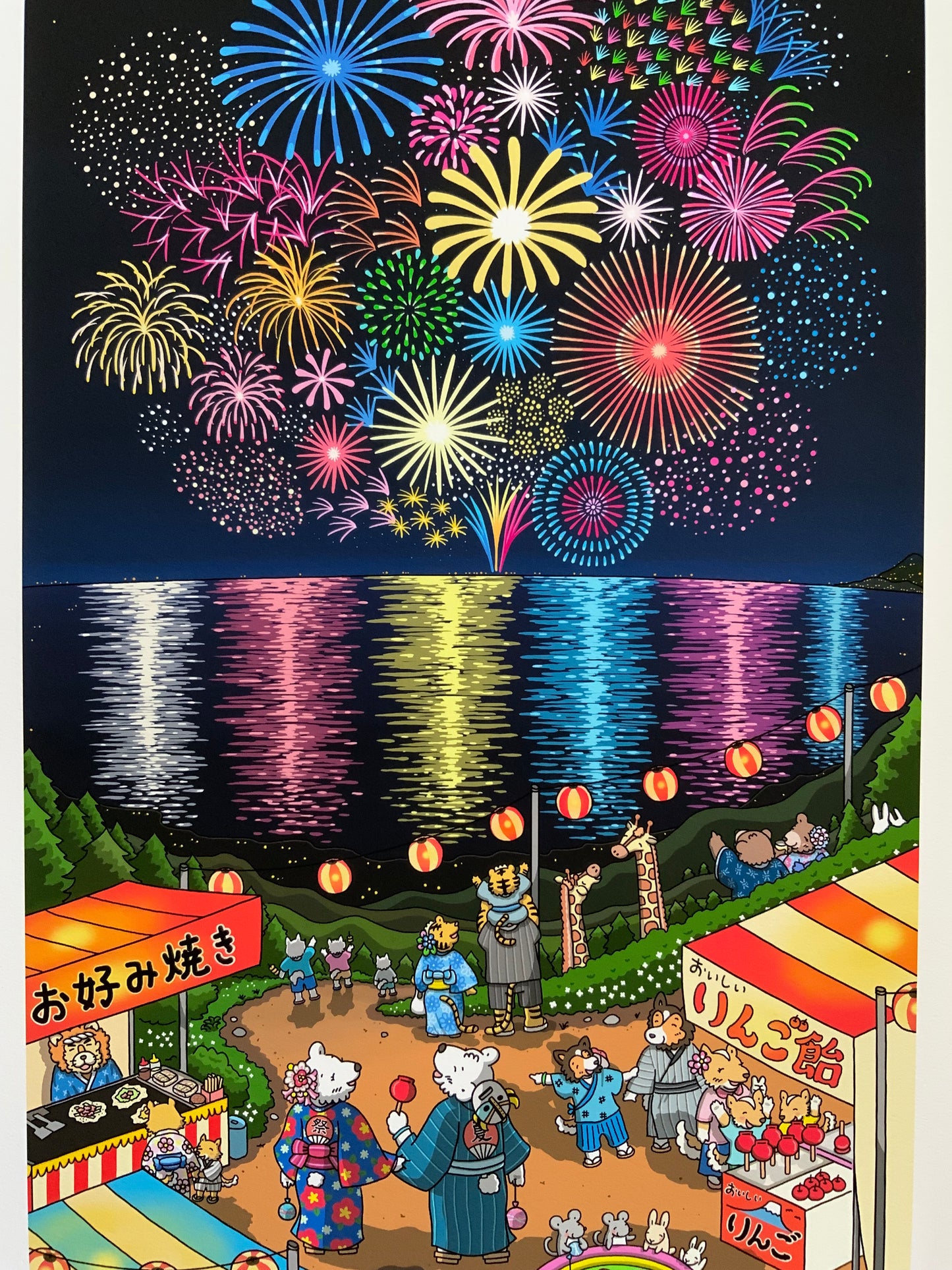 フレーム付きアート「HANABI MATSURI 」A3カラー